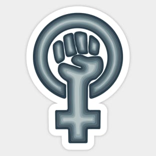 Denim Blue Feminist Symbol Sticker